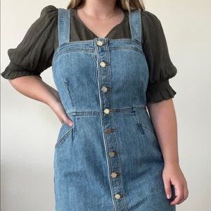 Michael Kors Denim Overalls Jean Dress